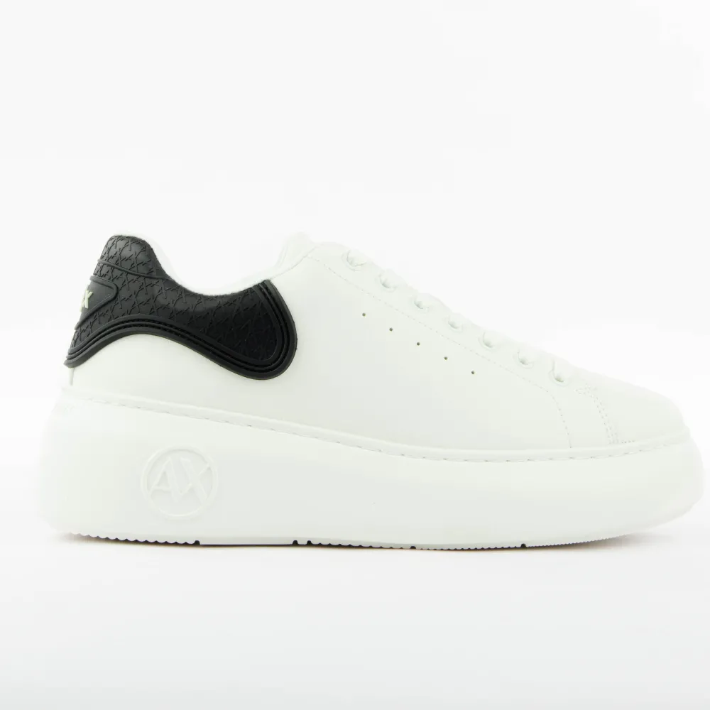 Basket Armani Exchange Signature AX Femme Blanc